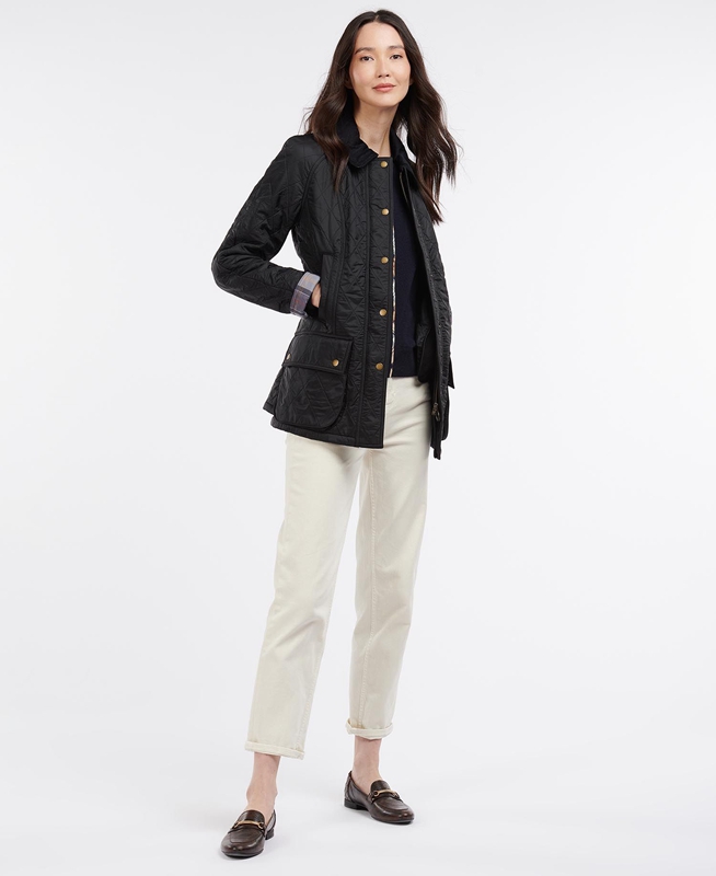 Black Women's Barbour Beadnell Polarquilt Quilted Jackets | ADBX-18596