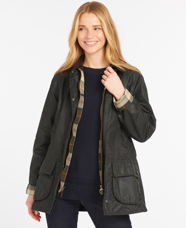 Black Women\'s Barbour Beadnell® Waxed Jackets | YNDP-70142