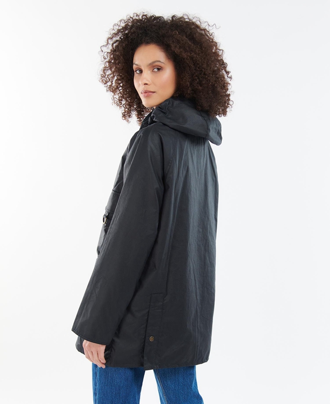 Black Women's Barbour Highclere Waxed Jackets | SEMX-83561