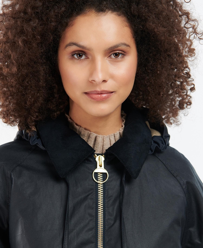 Black Women's Barbour Highclere Waxed Jackets | SEMX-83561