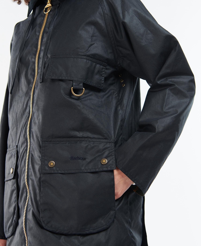 Black Women's Barbour Highclere Waxed Jackets | SEMX-83561