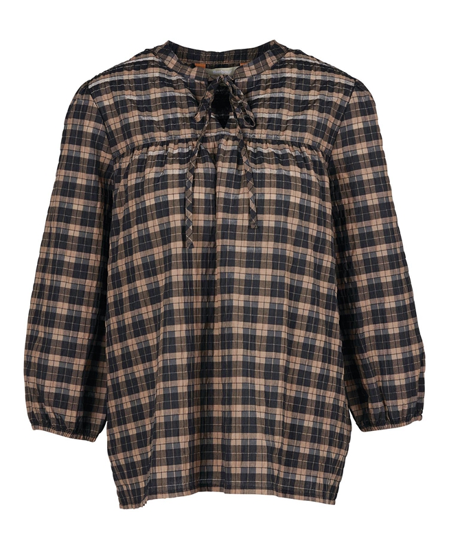 Black Women's Barbour Lorelie Top Shirts | CJUR-27849