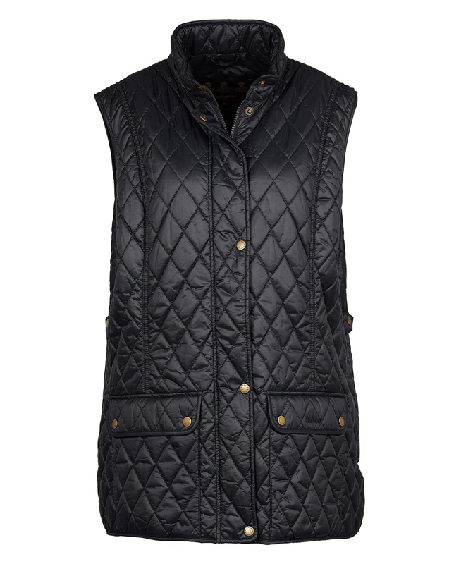 Black Women's Barbour Plus Otterburn Vest | AFQD-41976