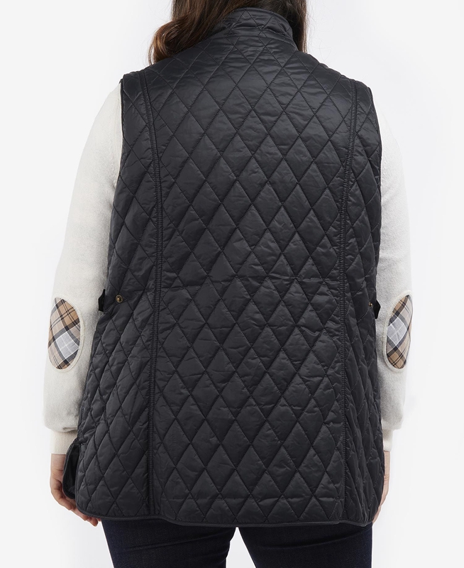 Black Women's Barbour Plus Otterburn Vest | AFQD-41976