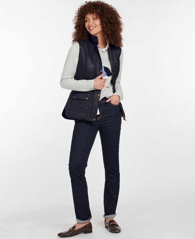 Black Women's Barbour Weste Wray Vest | LWIU-12867