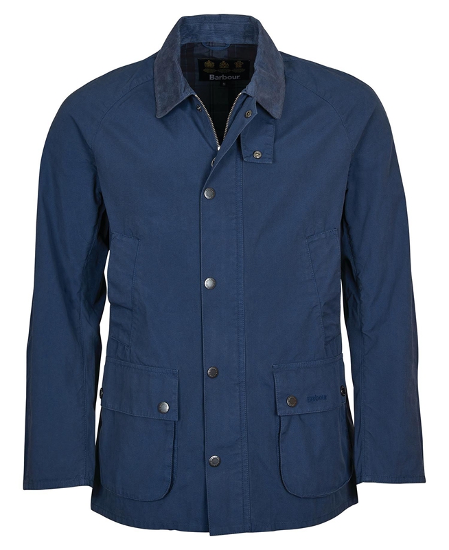 Blue Men's Barbour Ashby Casual Jackets | ULNC-24516