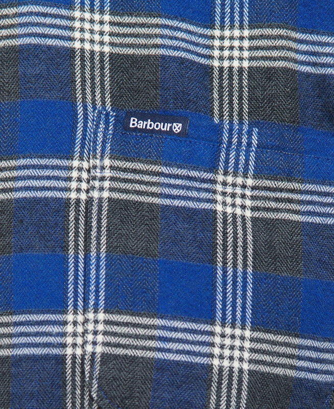 Blue Men's Barbour Brockwell Tailored Fit Shirts | YGWV-58769