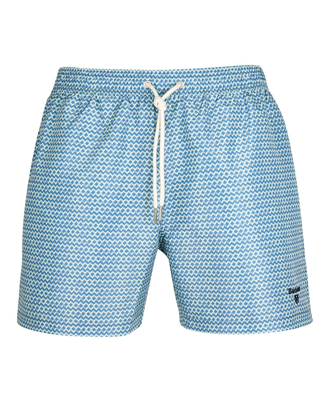 Blue Men's Barbour Diamond Geo Swim Pants | FGBK-27589