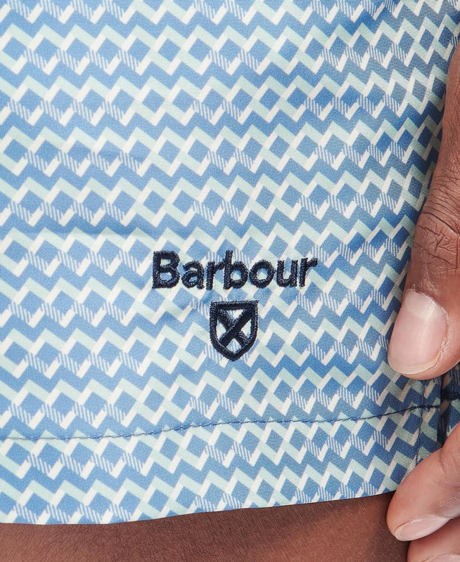 Blue Men's Barbour Diamond Geo Swim Pants | FGBK-27589