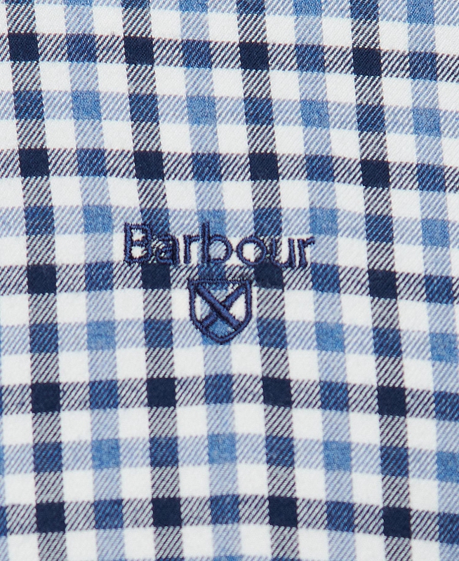 Blue Men's Barbour Finkle Tailored Shirts | BKVI-52396