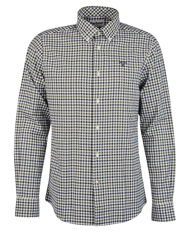 Blue Men's Barbour Finkle Tailored Shirts | WNXM-25617