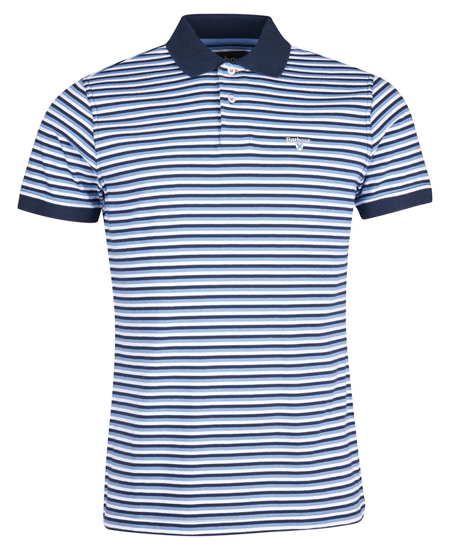 Blue Men's Barbour Swinden Polo shirts | PZNB-90562