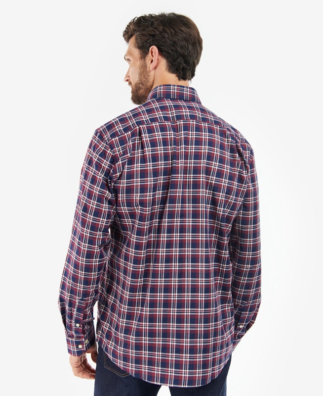 Blue Men's Barbour Turville Regular Fit Shirts | QAZH-57261