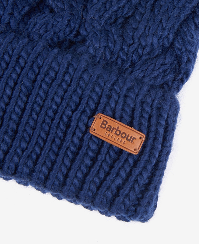 Blue Women's Barbour Beanie Penshaw Cable Hats | EQVC-34752