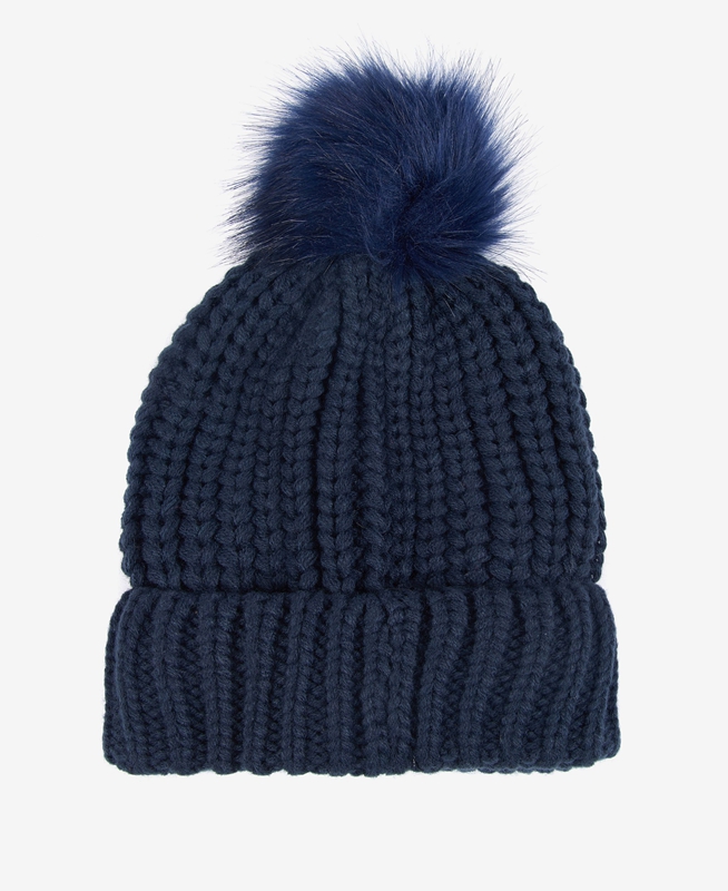 Blue Women's Barbour Beanie Saltburn Hats | CFYV-71034