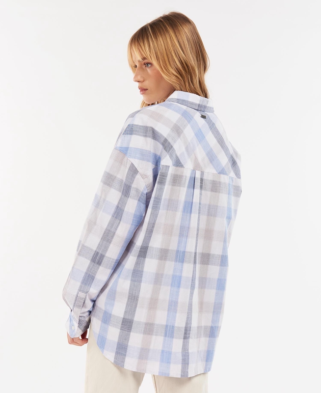 Blue Women's Barbour Explorer Lara Shirts | YAJT-61049