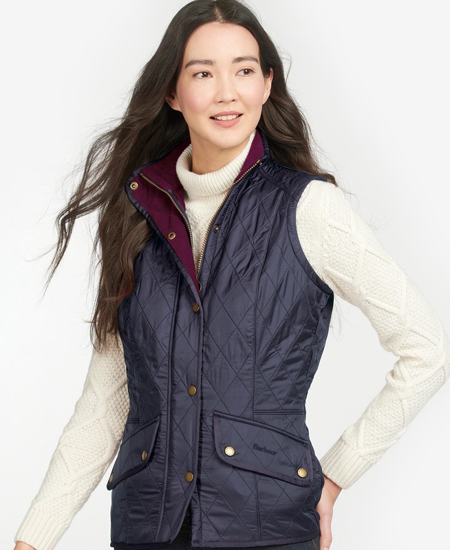 Blue Women\'s Barbour Weste Cavalry Vest | DBIR-52876