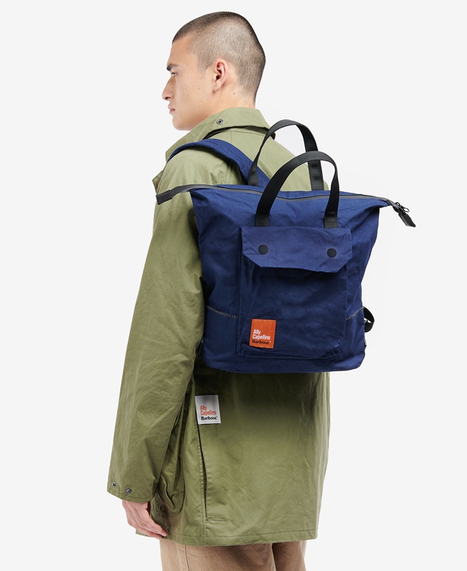 Blue Women's Barbour x Ally Capellino Ben Backpack Bags | LYJB-08572