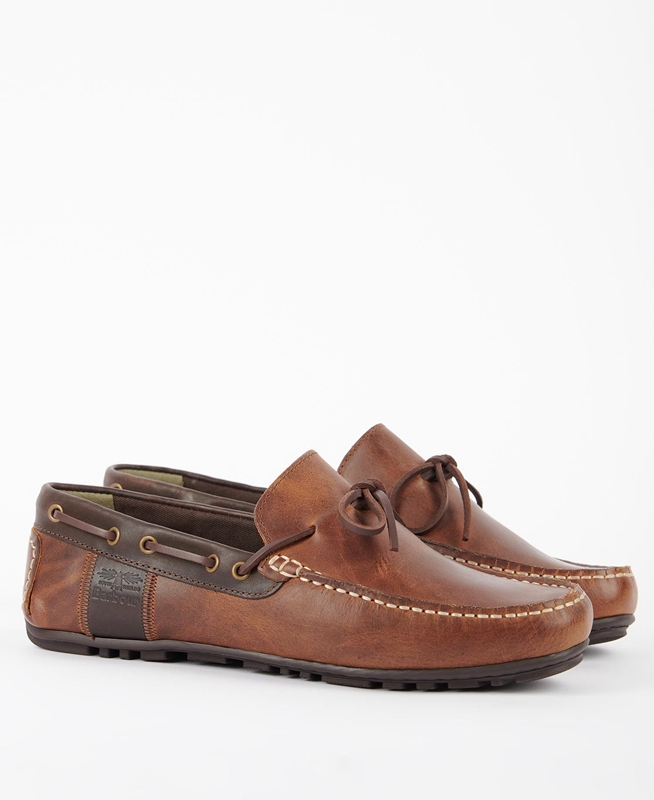 Brown Men's Barbour Clark Loafers | ABZW-16985