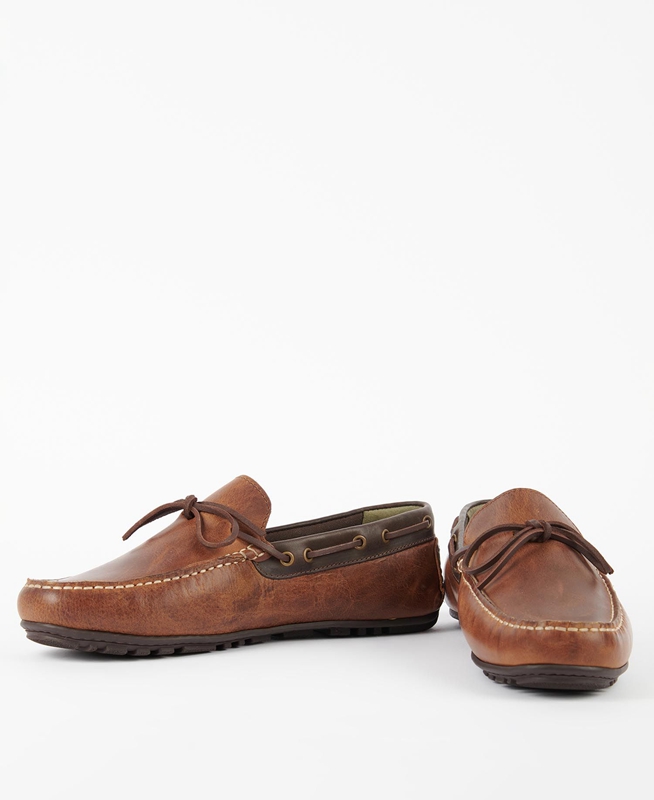 Brown Men's Barbour Clark Loafers | ABZW-16985