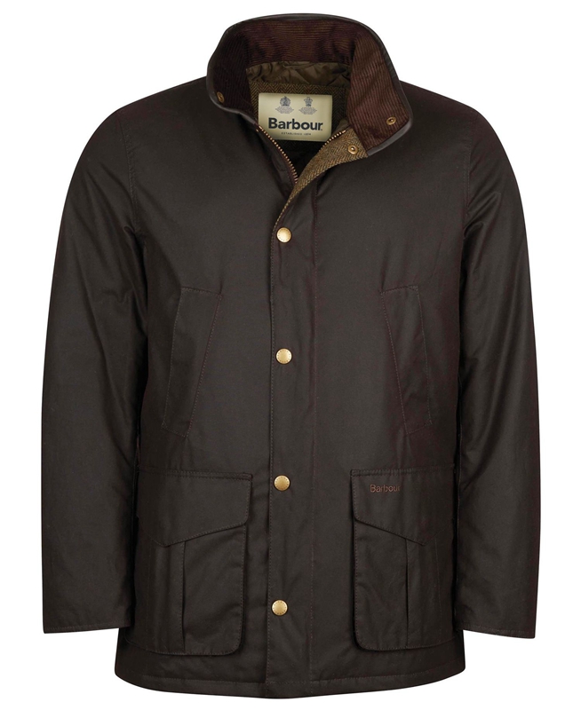 Brown Men's Barbour Hereford Waxed Jackets | DQSZ-30978