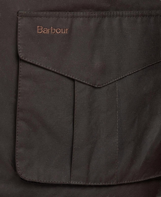 Brown Men's Barbour Hereford Waxed Jackets | DQSZ-30978