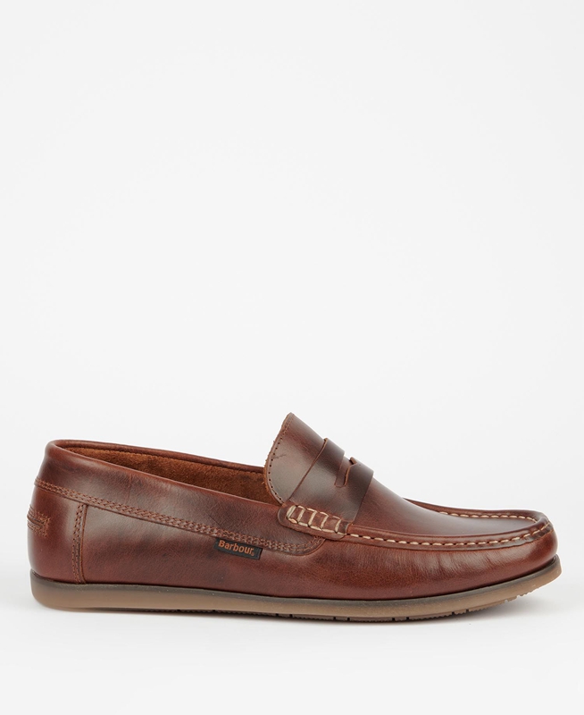 Brown Men\'s Barbour Kelson Loafers | NZUD-46097