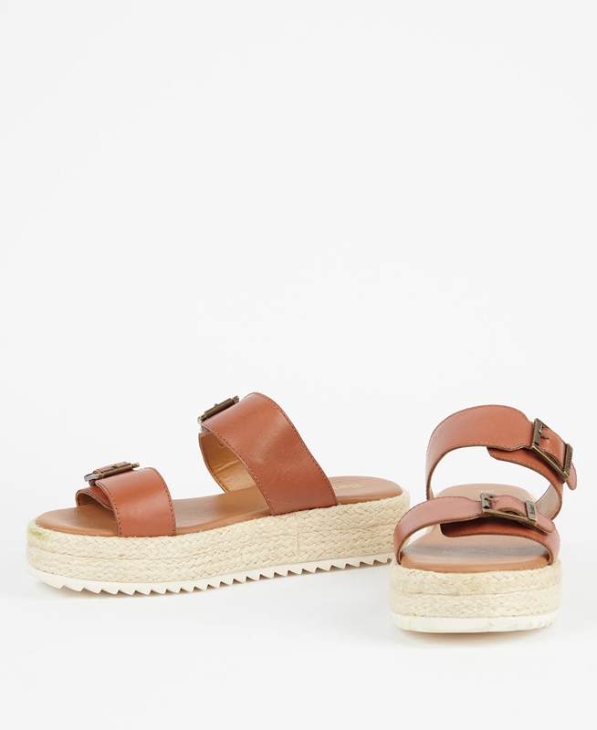 Brown Women's Barbour Amelda Sandals | IBOF-36510