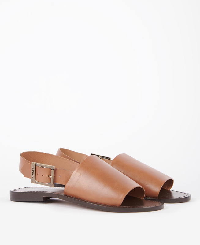 Brown Women's Barbour Moreda Sandals | IDPB-60354