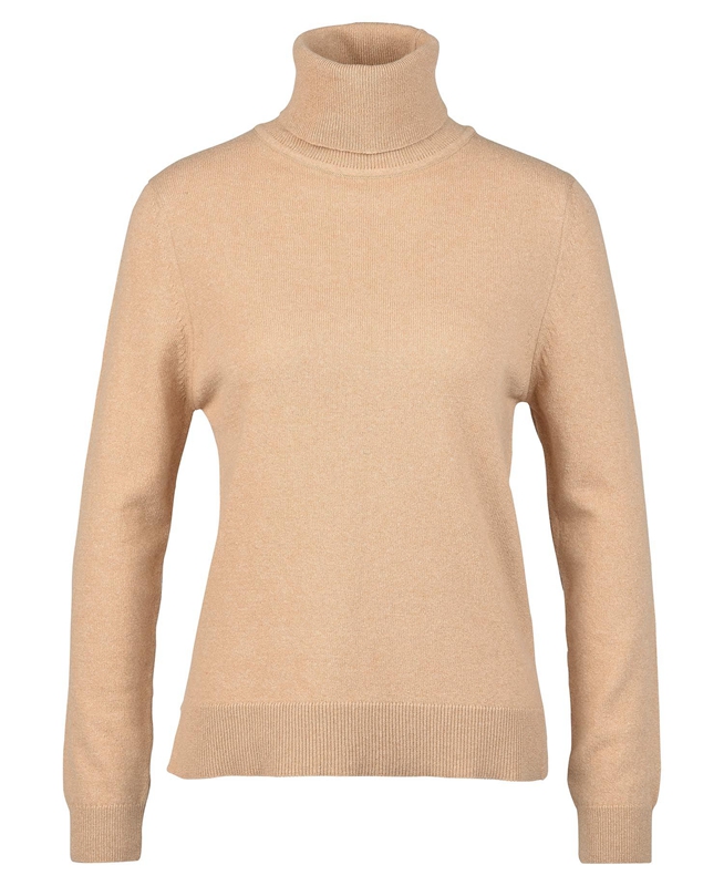 Brown Women's Barbour Pendle Roll-Neck Sweaters | KVHR-38627