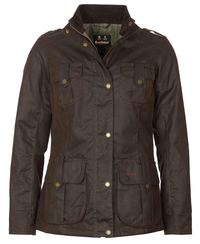 Brown Women's Barbour Winter Defence Waxed Jackets | ISNC-61240