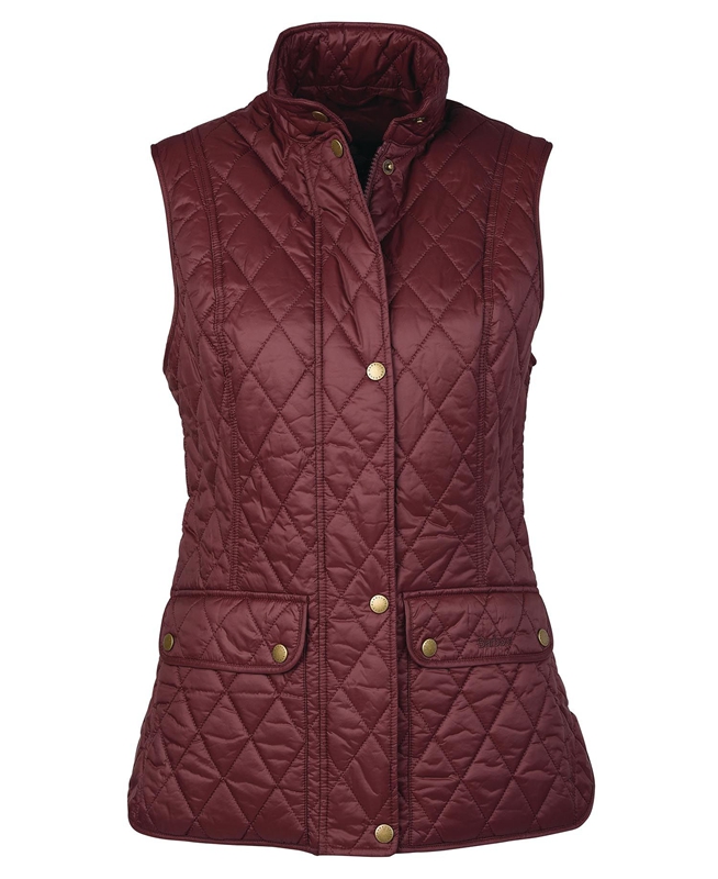 Burgundy Women's Barbour Otterburn Vest | WMXU-41865