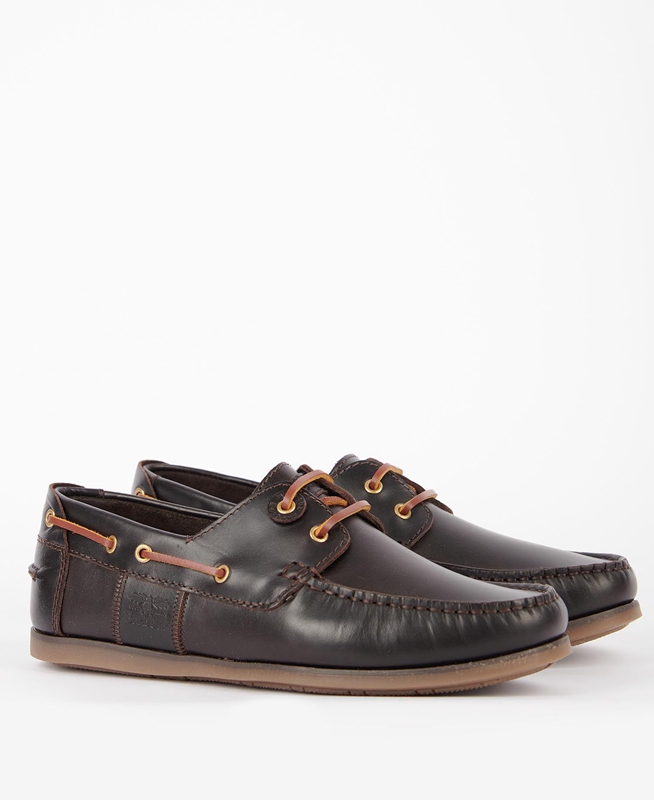 Coffee Men's Barbour Capstan Loafers | KHIZ-58379