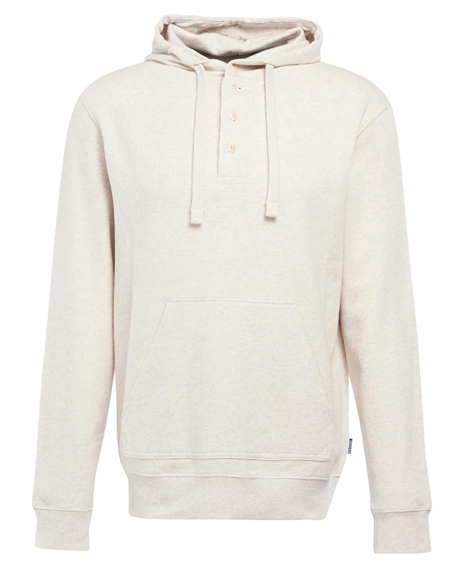 Cream Men's Barbour Hetton Sweatshirts | CAFU-20356