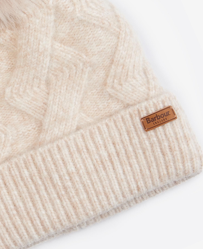 Cream Women's Barbour Montrose Beanie Hats | RYIW-19580