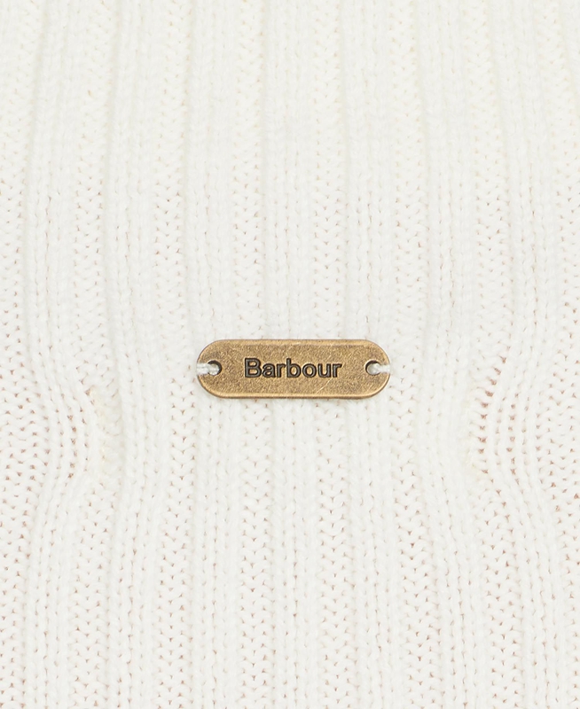 Cream Women's Barbour Stitch Guernsey Cape Sweaters | FXTN-08135