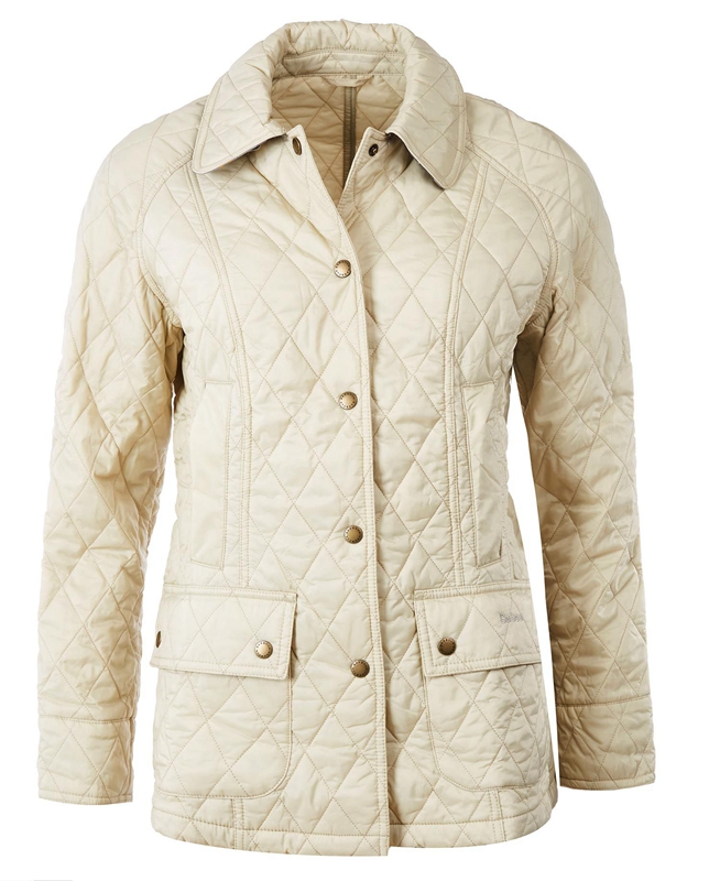 Cream Women's Barbour Summer Beadnell Quilted Jackets | LKEI-39416