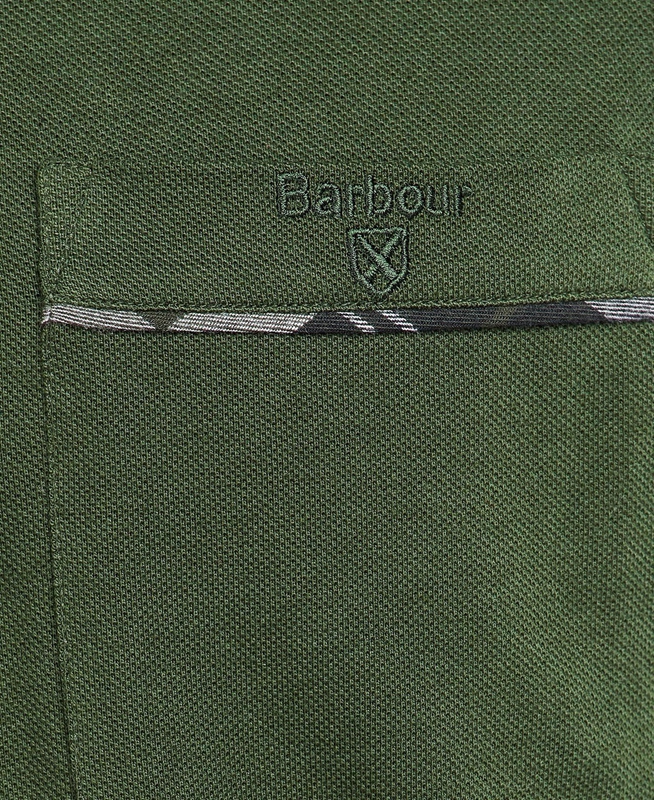 Green Men's Barbour Adie Long Sleeve Polo shirts | PJDF-45089