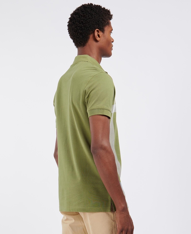 Green Men's Barbour Blaine Polo shirts | XLGF-86459