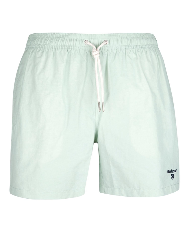 Green Men's Barbour Essential Logo Swim Pants | JRAM-35496