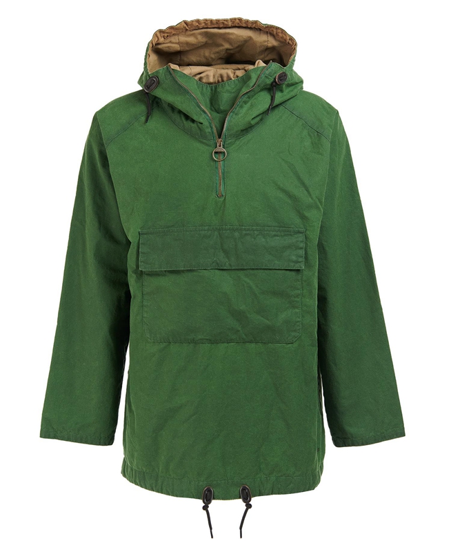 Green Men's Barbour Explorer Twig Pullover Casual Jackets | GZYF-12067