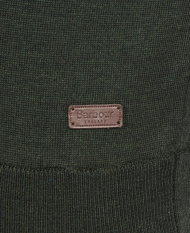 Green Men's Barbour Gamlan Half Zip Sweaters | XBYH-68375