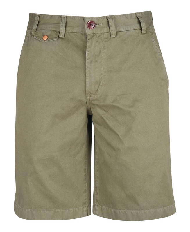 Green Men's Barbour Neuston Twill Pants | EJPI-15480