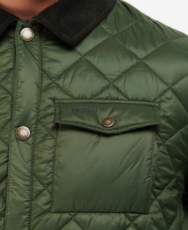 Green Men's Barbour Shirt Quilted Jackets | JEZB-49312