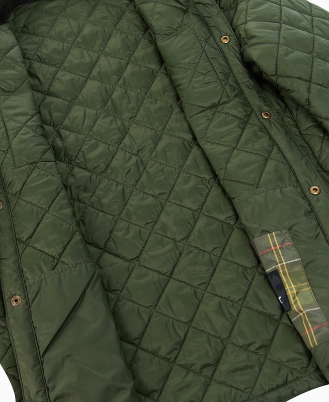 Green Men's Barbour Shirt Quilted Jackets | JEZB-49312