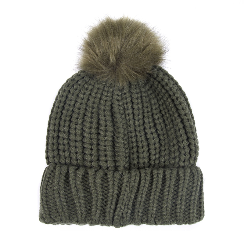 Green Women's Barbour Beanie Saltburn Hats | CNRE-68524