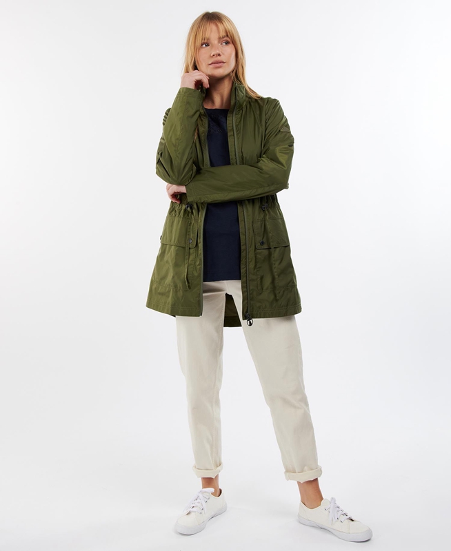 Green Women's Barbour Campion Showerproof Casual Jackets | VOKS-74658