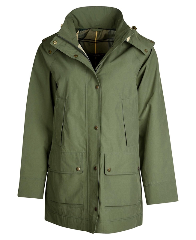 Green Women's Barbour Clary Waterproof Jackets | ZESI-69830