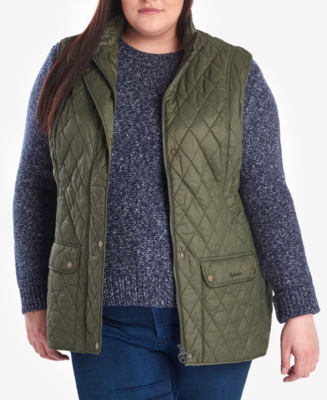 Green Women's Barbour Otterburn Vest | AXZT-73195