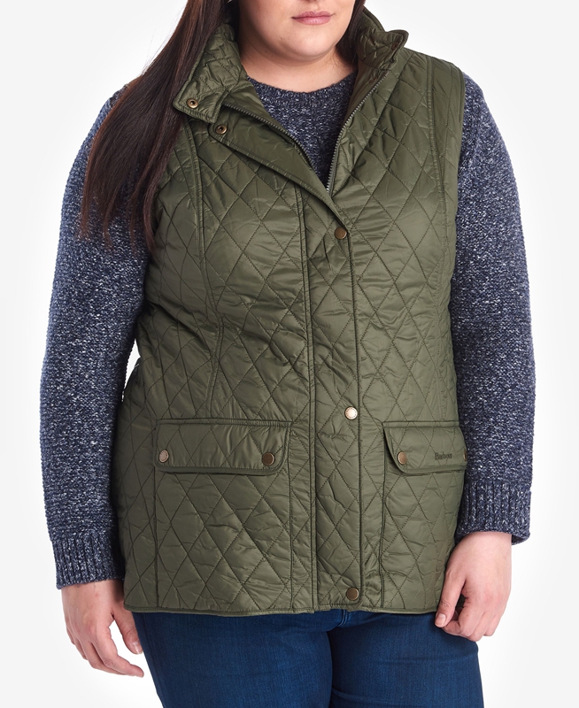 Green Women\'s Barbour Otterburn Vest | AXZT-73195